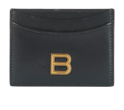 Balenciaga Hourglass Card Holder, Leather, Black, 637370, B/DB, 3*